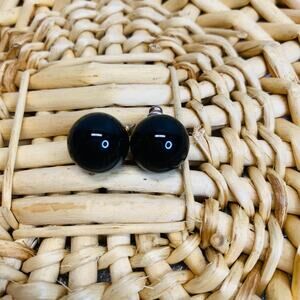 Black Round Studs Plastic 1/2" diameter